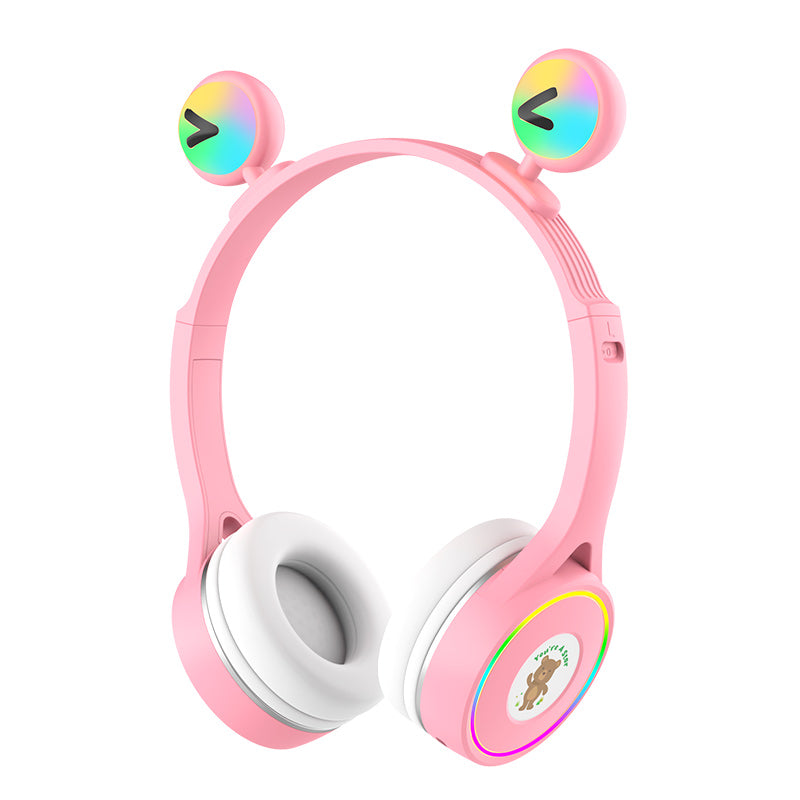 SY-T30 Children Headset Cute Eyes Design Adjustable Headband Bluetooth 5.1 Headphone with RGB Light SY-T30 Children Headset Cute Eyes Design Adjustable Headband Bluetooth 5.1 Headphone with RGB Light